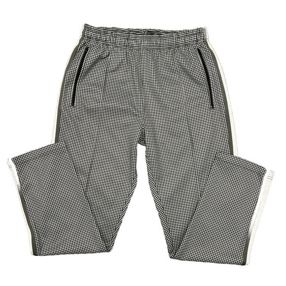 Urban Outfitters Plaid Houndstooth Black White Jogger Pants Mens Medium NWOT - Picture 2 of 16